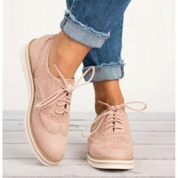 

dress shoes retro single shoe women sneakers comfortable leather suede lace up breathable wear-resistant, Black