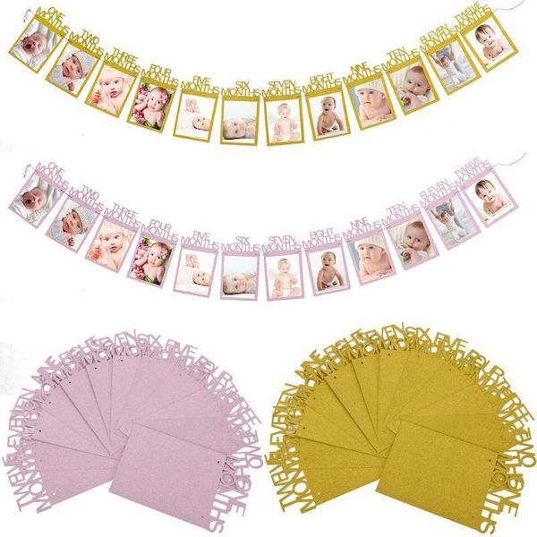 

2020 kids birthday gift decorations 1-12 month p banner monthly p wall 9 131