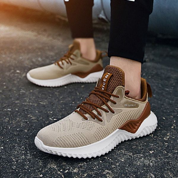 

plus size 47 men casual shoes 2019 spring autumn mesh sneakers lightweight breathable male trainers 46 48, Black;red