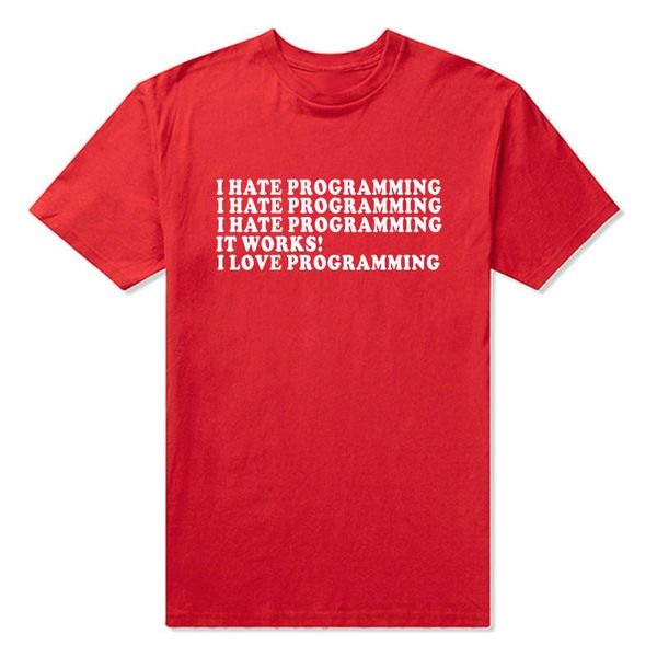 

sport summer new i hate programming funny computer programmer coding t shirts short sleeve o neck fashion cotton male t-shirts