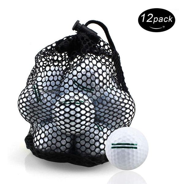 

golf balls crestgolf pratice professional outdoor two layer distance with storage bag white color-12pcs/bag1