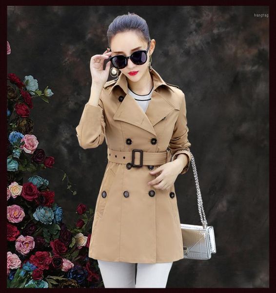 

boollili casaco feminino plus size trench coat for women windbreaker outwear clothes elegant coat women abrigo mujer1, Tan;black