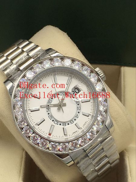 

3 style sell fashion mens wristwatches 44 mm 326934 326938 326939 stainless steel diamond bezel asian 2813 automatic mechanical men, Slivery;brown