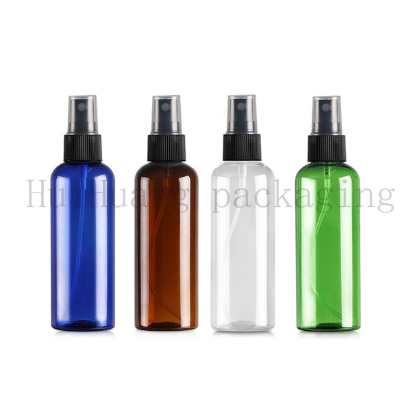 50pcs / lot 100ml Plastikflasche, Transparent kosmetischer Sprüher Pumpen-Flasche, Reise-Größe Container Verpackung leeren Mist Spray