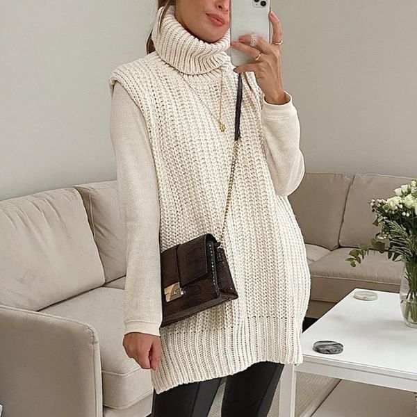

2021 new vintage women in knitted or crocheted turtlenecks long spring-fall fashions elegant women's pullovers chic mesh a9t2, White;black