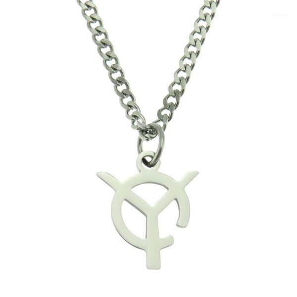 

new dazzling star tag pendant necklace for men punk stainless steel hip-hop chain 316l stainless steel chain1, Silver