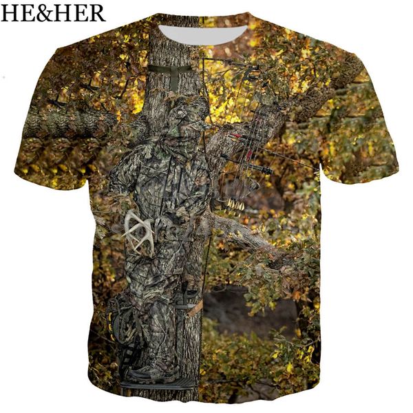 

new hunting forest jungle adventure cartoon 3d print shirts humor harajuku funny men clothing