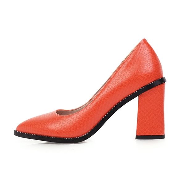 

sole meotina women pumps fashion square high heels party rivets pointed toe shoes ladies red spring large size 33-46, Black