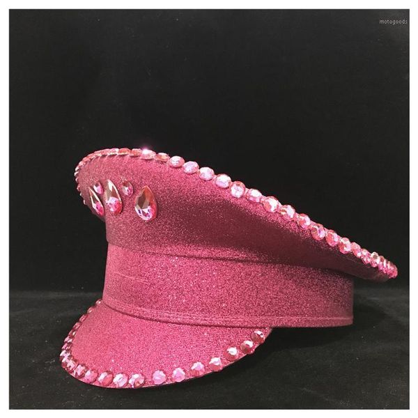 

wide brim hats 2021 women hat pink cotton captain guard 3 size1, Blue;gray