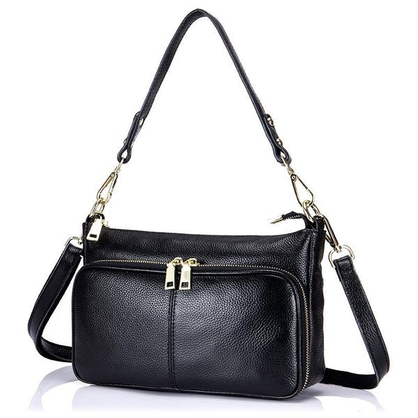 

small bag female new fashion genuine leather handbags ladies shoulder bags practical multilayer zipper women messenger bags