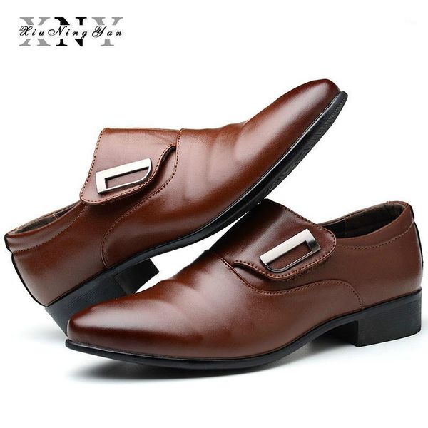 

dress shoes xiuningyan spring autumn men formal wedding luxury business loafers pointy big size 38-481, Black