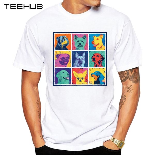 

new arrivals teehub cool men's fashion pop art dogs design t-shirt short sleeve o-neck hipster tee sport hooded sweatshirt hoodie