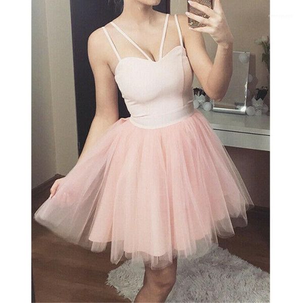 

casual dresses 2021 est style women spring summer bridesmaid short tulle tutu party ball prom gown dress1, Black;gray