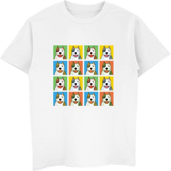 

fashion pit bull cartoon pop art 's youth short sleeve summer tees streetwear harajuku sport hooded sweatshirt hoodie men t shirt