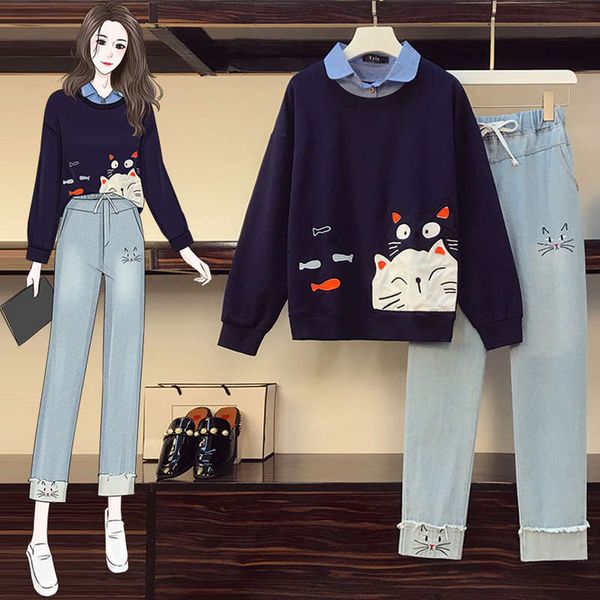 

large women's spring and autumn 2020 new style fashion sanitary clothes, Black