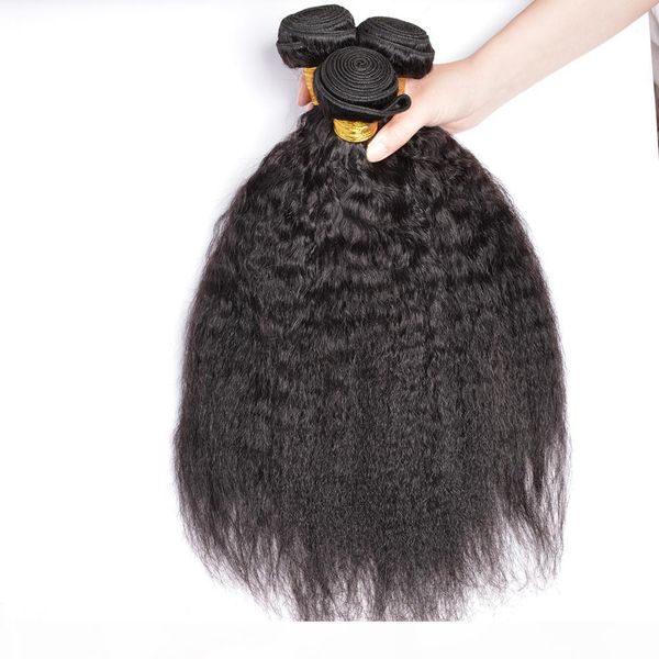 

8a dropshipping brazilian peruvian mongolian virgin hair bundles wefts mink yaki straight wave human hair weaves extensions, Black