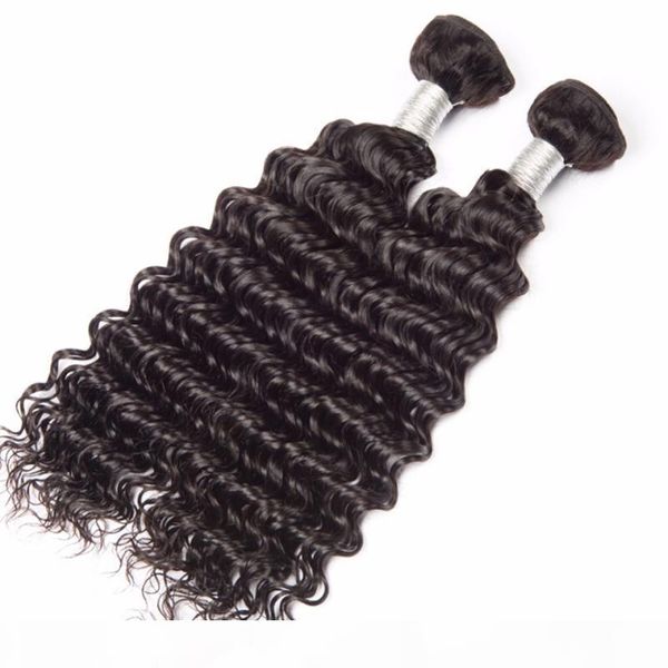

peruvian virgin human hair deep wave curly 2 bundles hair extensions wefts 2 pcs one lot peruvian human hair 8-30inch, Black;brown