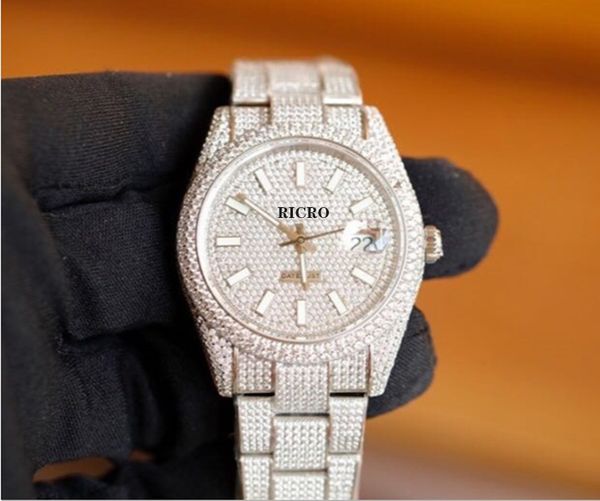 

men's diamond watch 904 steel 40mm size eta2824 movement sapphire glass sports designer watch, Slivery;brown