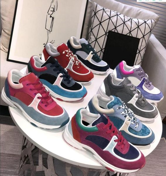

2022 luxury sneaker men and reflective casual shoes women sneakers party velvet calfskin mixed fiber shoes, Black