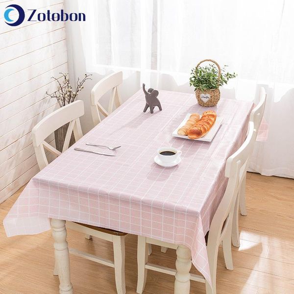 

zotobon kitchen waterproof oil-proof rectangular tablecloth print plaid dining tablecloths anti-scalding table cover cloth h161