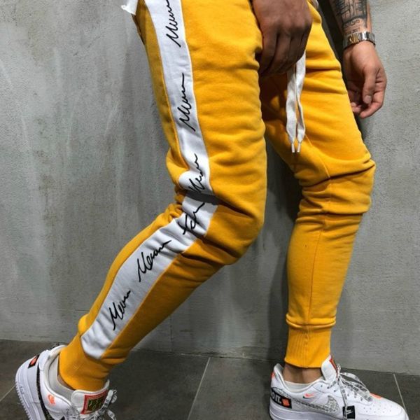

hip casual pants hop hip hop side stitching letters printed casual pants trend xaqgt, Blue