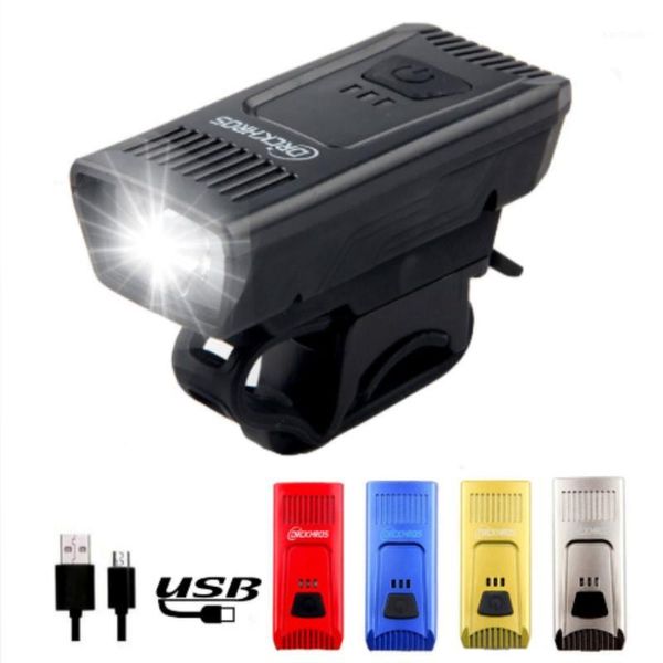 

bike lights bicycle light waterproof usb rechargeable front led cycling lamp torch handlebar accessories 5 color1