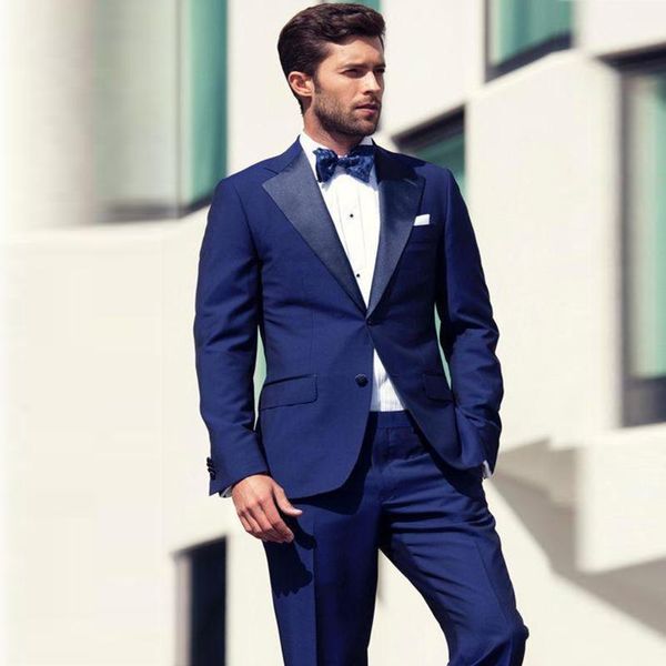 

wuzhiyi 2018 navy blue men suit slim fit groom tuxedos tailor made suit bespoke light navy blue wedding suits for men1, White;black