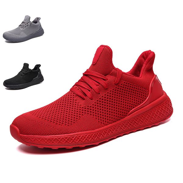 

2021 non-brand men running shoes triple black white red gray mens trainer fashion sports sneakers size 40-46