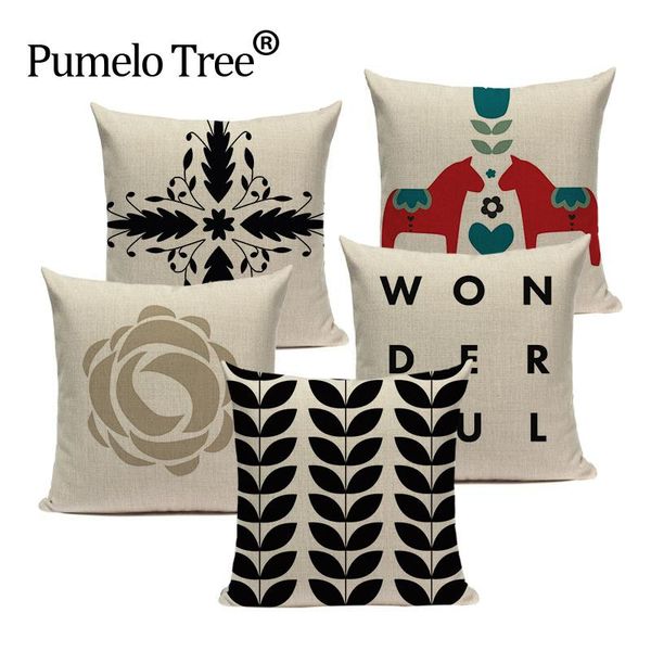 

african national stripe bohemian style geometric home decorative throw pillow covers linen ethnic cushion cover case 45cm*45cm