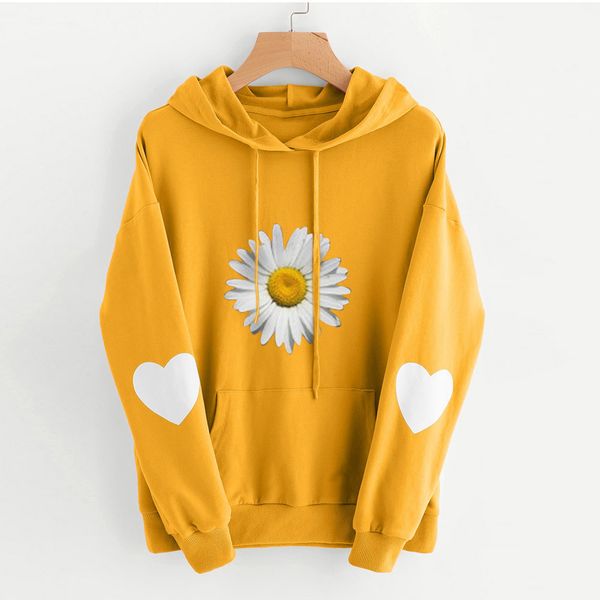 

5 color new hoodie mans women casual sweatshirts long sleeve shirts hoodies autumn spring clothing printed letter daisy sweater s-5xl, Black
