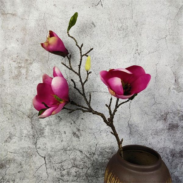 

decorative flowers & wreaths artificial magnolia flower living room table decoration chinese classical home fake floral decor