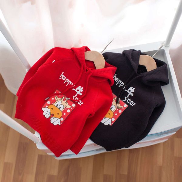 

mmtkids 2020 winter sweater girls boys' new year red children's y462, Blue
