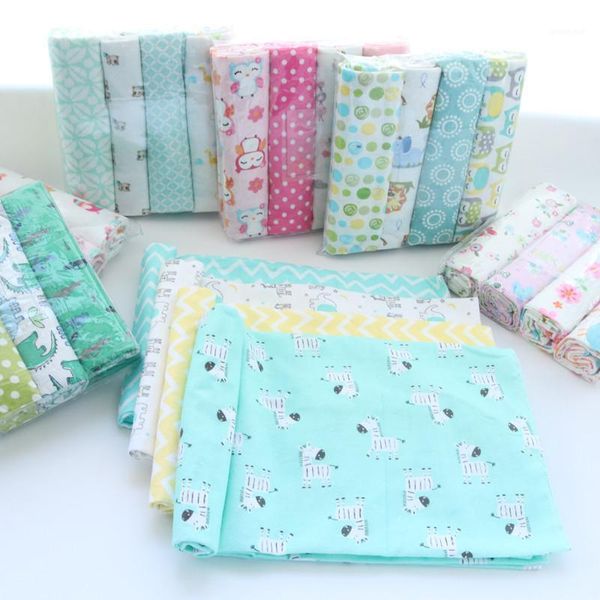 

4pcs/lot muslin 100% cotton flannel baby swaddles soft newborns blankets baby blankets newborn muslin diapers swaddle wrap1