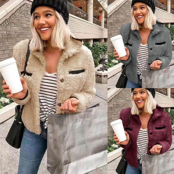 

fashion women's jacket winter warm outwear ladies coat overcoat short outercoat fashion girl boy woman the man autumn sell, Black;brown