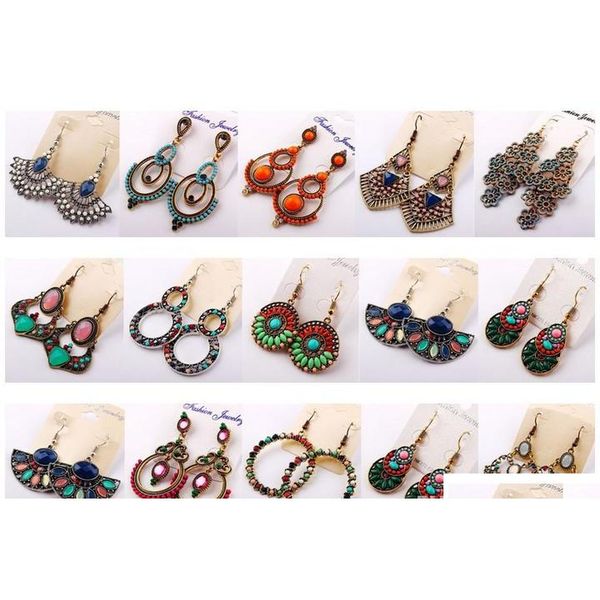 

mixed lot vintage bohemian dangle earrings womens national style retro national style retail choice hanging ea sqczwi new_dhbest, Silver