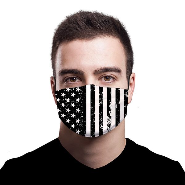 

designer face luxury mask anti dust cotton cloth masks with 1pcs pm2.5 replaceable filter washable reusable masks flag pattern mouth mask