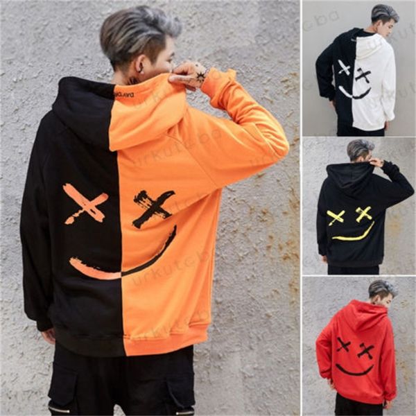 

men cotton long sleeve winter hoodies sweatshirt hooded pullover outwear, Black