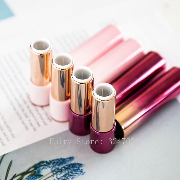 

storage bottles & jars 10/30/50pcs press type gradient purple pink empty lipstick tube 12.1mm refillable lip container shell cosmetics