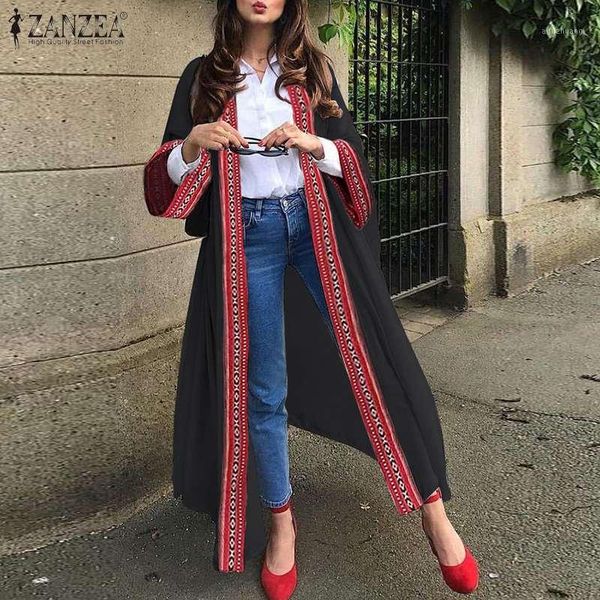 

5xl zanzea women vintage kimono cardigan summer beach covers up stylish long sleeve bohemian blouse oversized blusas femme1, White