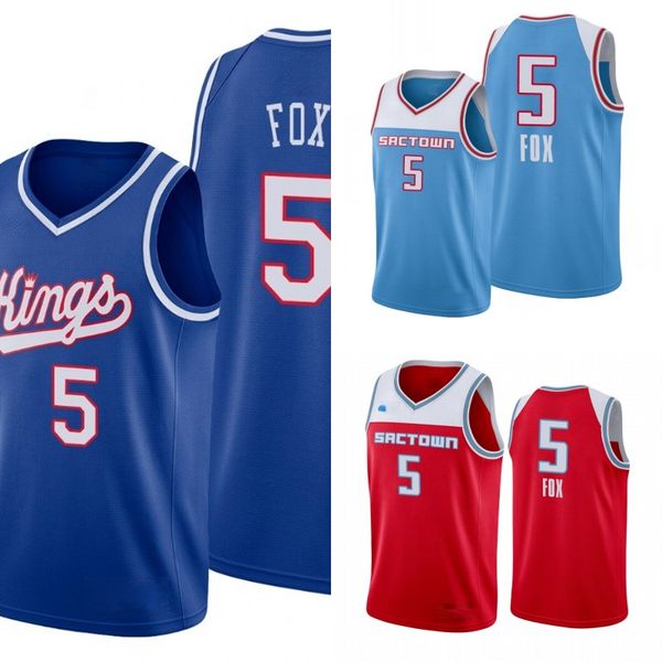 

сакраменто kings мужчины de'aaron fox баскетбол джерси, Black