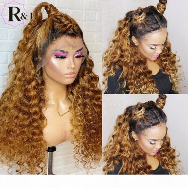 

rulinda t-part lace front human hair wigs 180% density ombre color brazilian non-remy hair lace wigs with baby, Black;brown