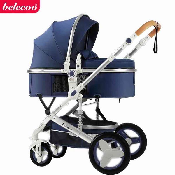 

belecoo baby stroller 2 in 1 lying or dampening folding light weight two-sided child four seasons russia in