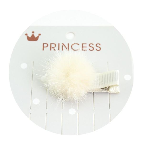

girls hairpins with small lovely soft fur pompom mini ball gripper hairball pom hairclips children hair clip hair accessories h sqcoba