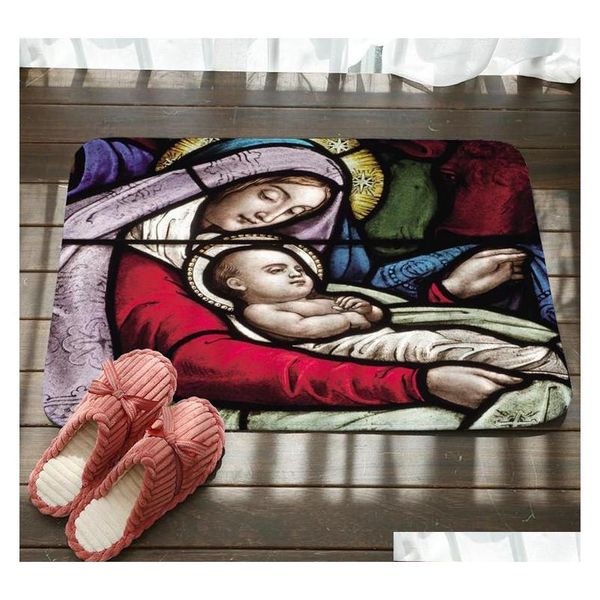 

jesus christ bath mats kitchen bathroom floor door mat super absorbent non-slip rugs soft qylwzo ppshop01
