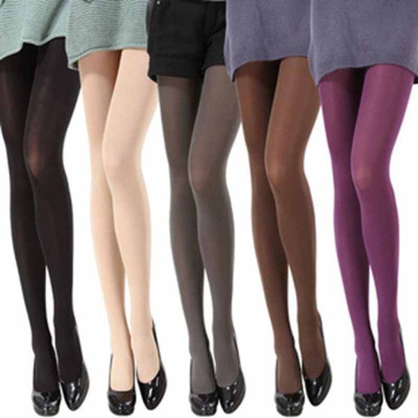 

new women's girls candy opaque footed tights pantyhose solid elastic standard 8 colors stockings, Black;white