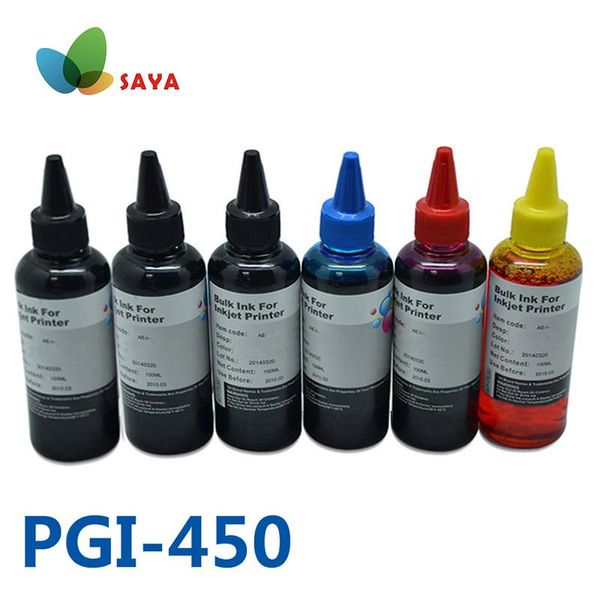 

ink refill kits 6x100ml pgi450 cli451 printer ciss bulk for canon pixma mg6340 mg7140 ip8740 printers pgi-450 pbk b c m y gy
