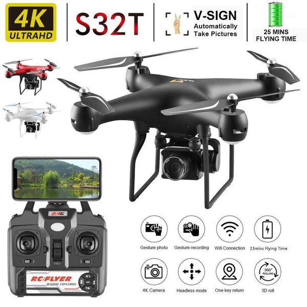 

professional drone with 480p/1080p/4k rotating camera hd fpv altitude hold wide angle rc quadcopter helicopter toy1