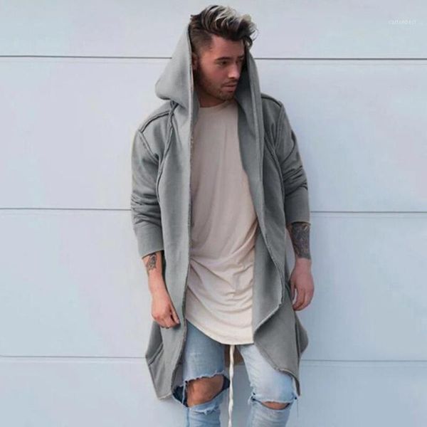 

men's jackets fashion winter warm cardigan hooded long cloak cape coat slim fit jacket trench overcoat outwear streetwear1, Black;brown