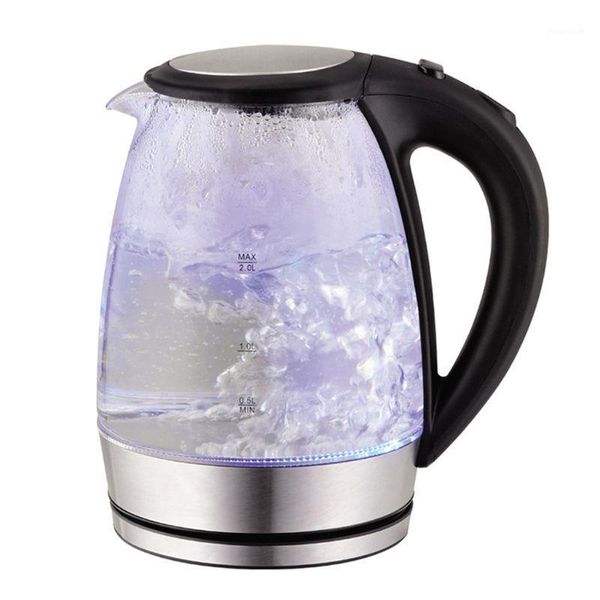 

electric kettles 2l glass kettle 2000w fast boiling coffee pot with blue led light water heater1