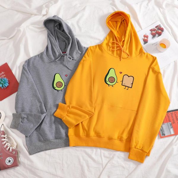 

women's hoodies & sweatshirts women avocado sweatshirt oversize with hood thin solid 100% cotton hooded cute kpop casual jumper pullove, Black